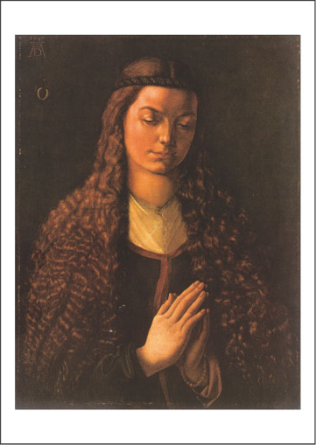 Kunstpostkarte "Die Fürlegerin mit offenem Haar"