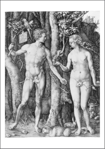 Kunstpostkarte "Adam und Eva"