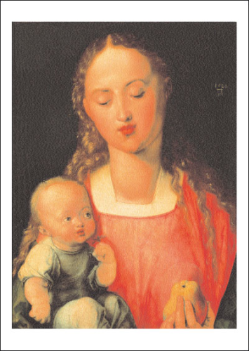Kunstpostkarte "Maria mit der Birne"