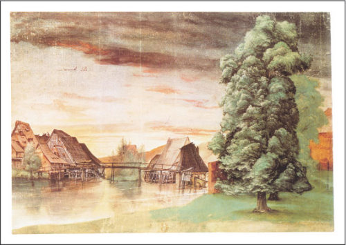 Kunstpostkarte "Weidenmühle"
